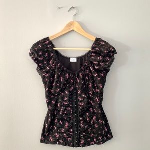 Suzy Shier Ruffle Blouse
